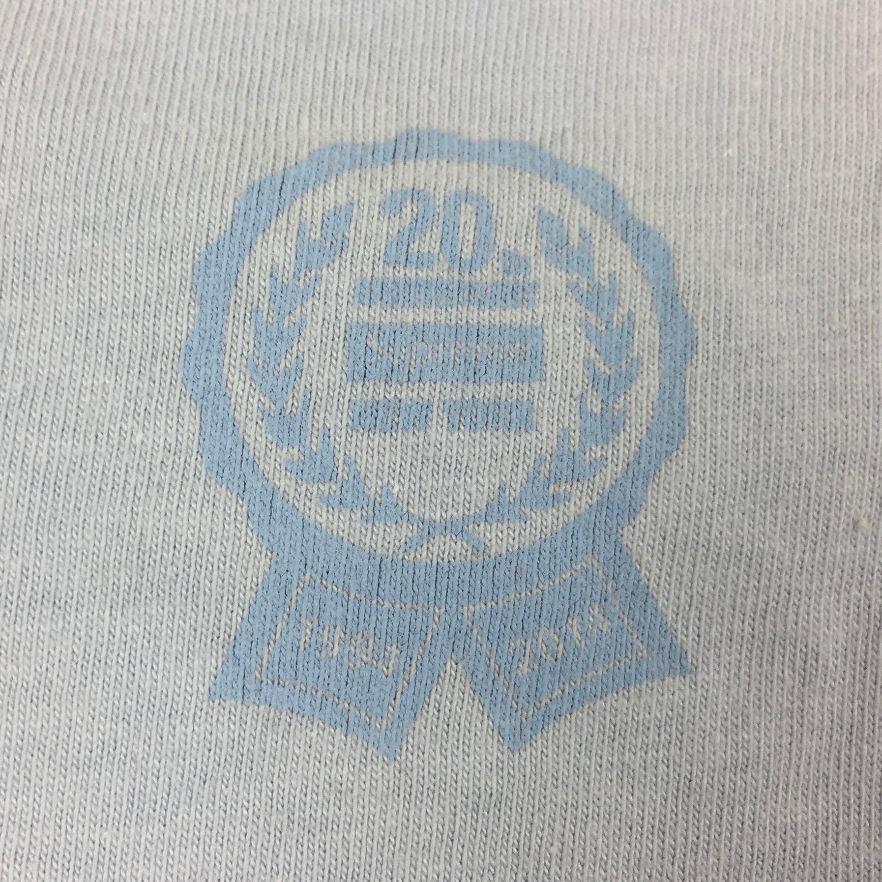 2014 Supreme 20th Anniversary Baby Blue Box Logo Tee