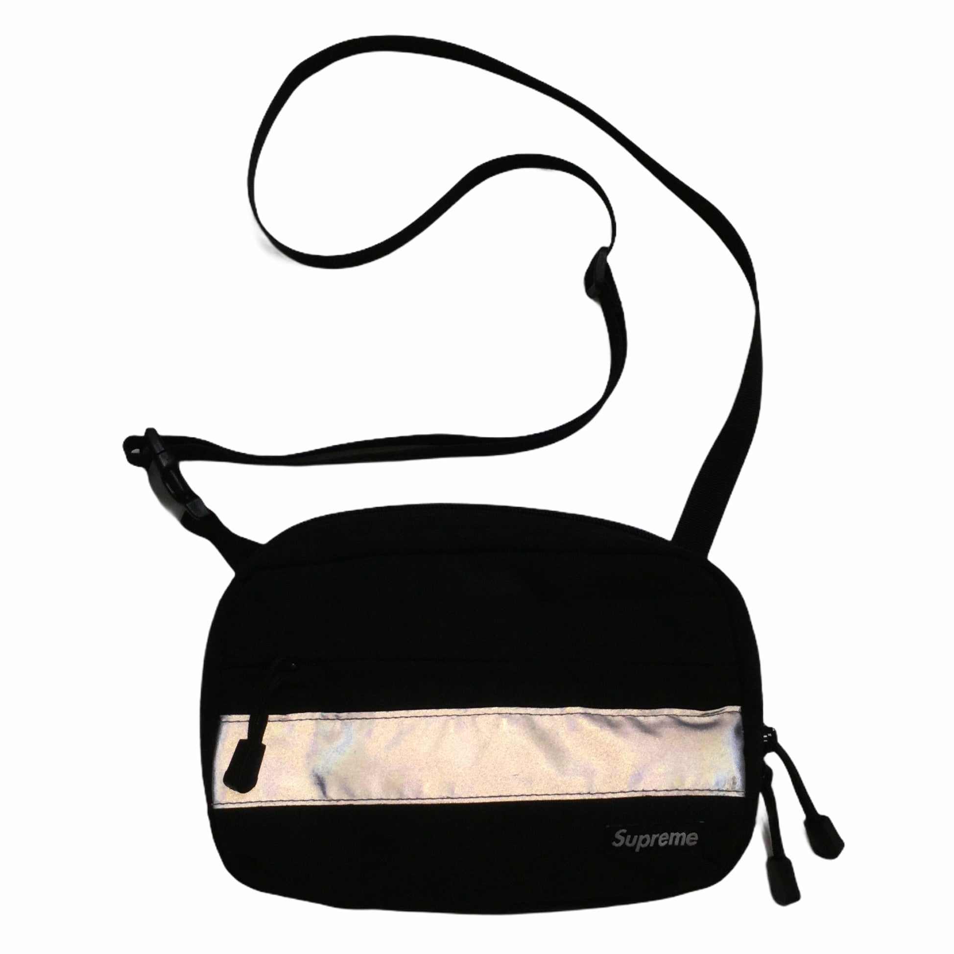 2014 Supreme Black Hi-Vis 3M Shoulder Bag