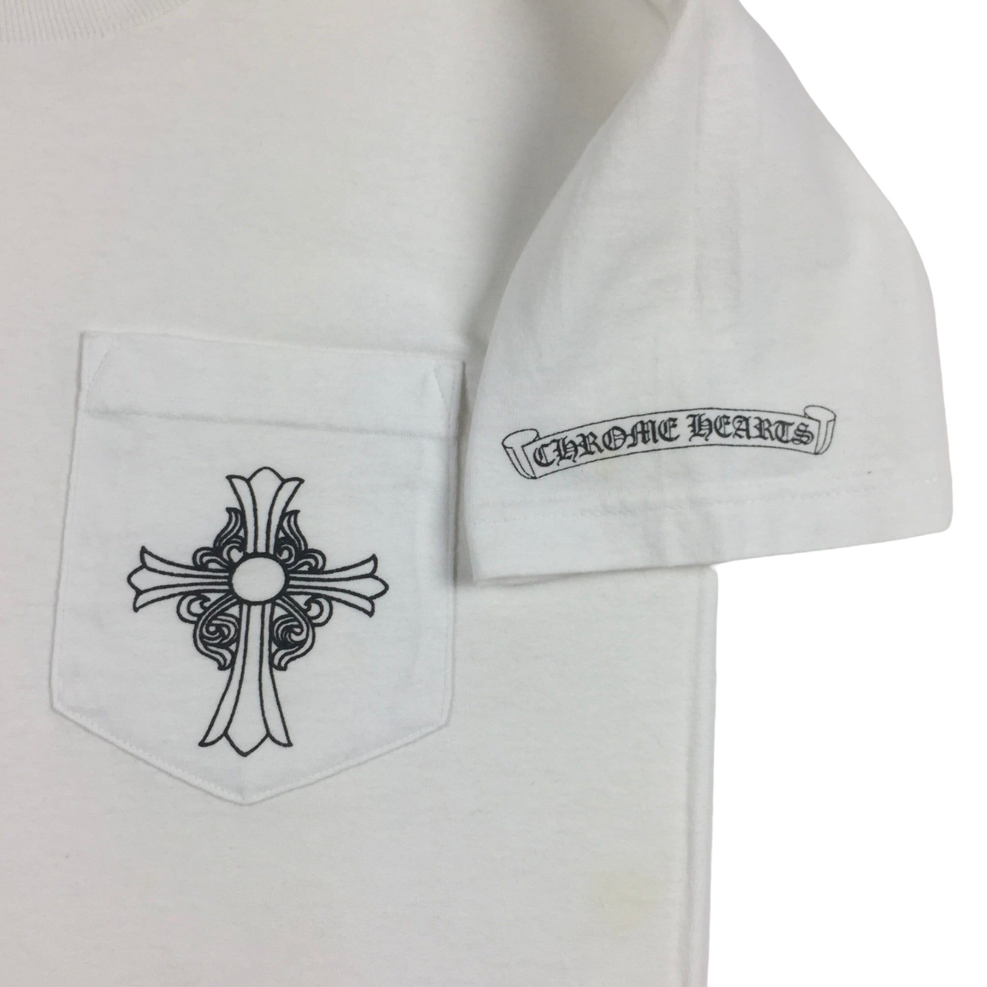 Chrome Hearts White Cross Logo Pocket Tee