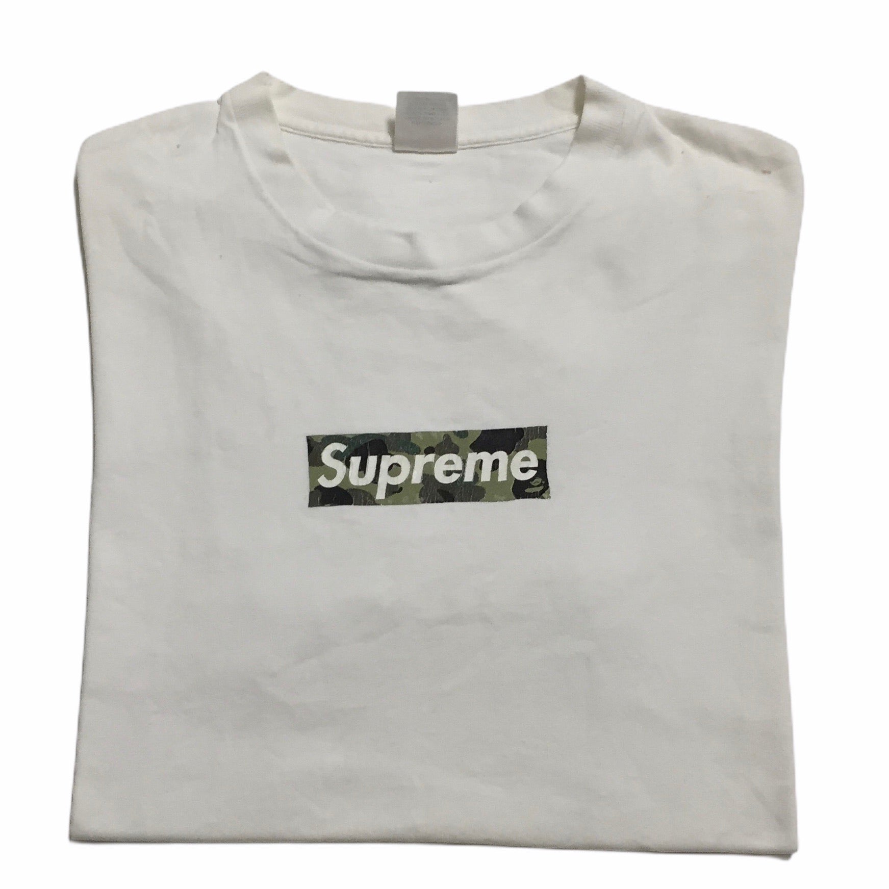 2002 Supreme x BAPE Camo Box Logo Tee