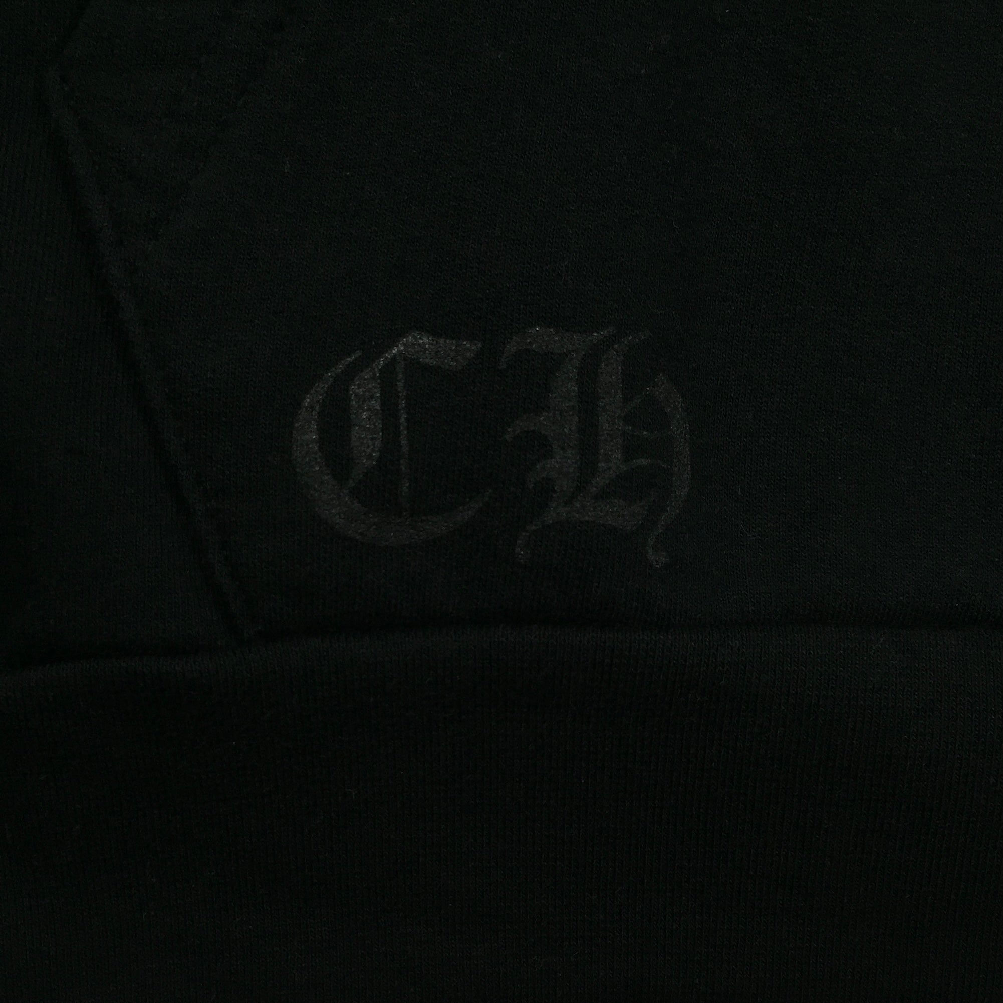 Chrome Hearts Black Spellout Vertical Logo Hoodie