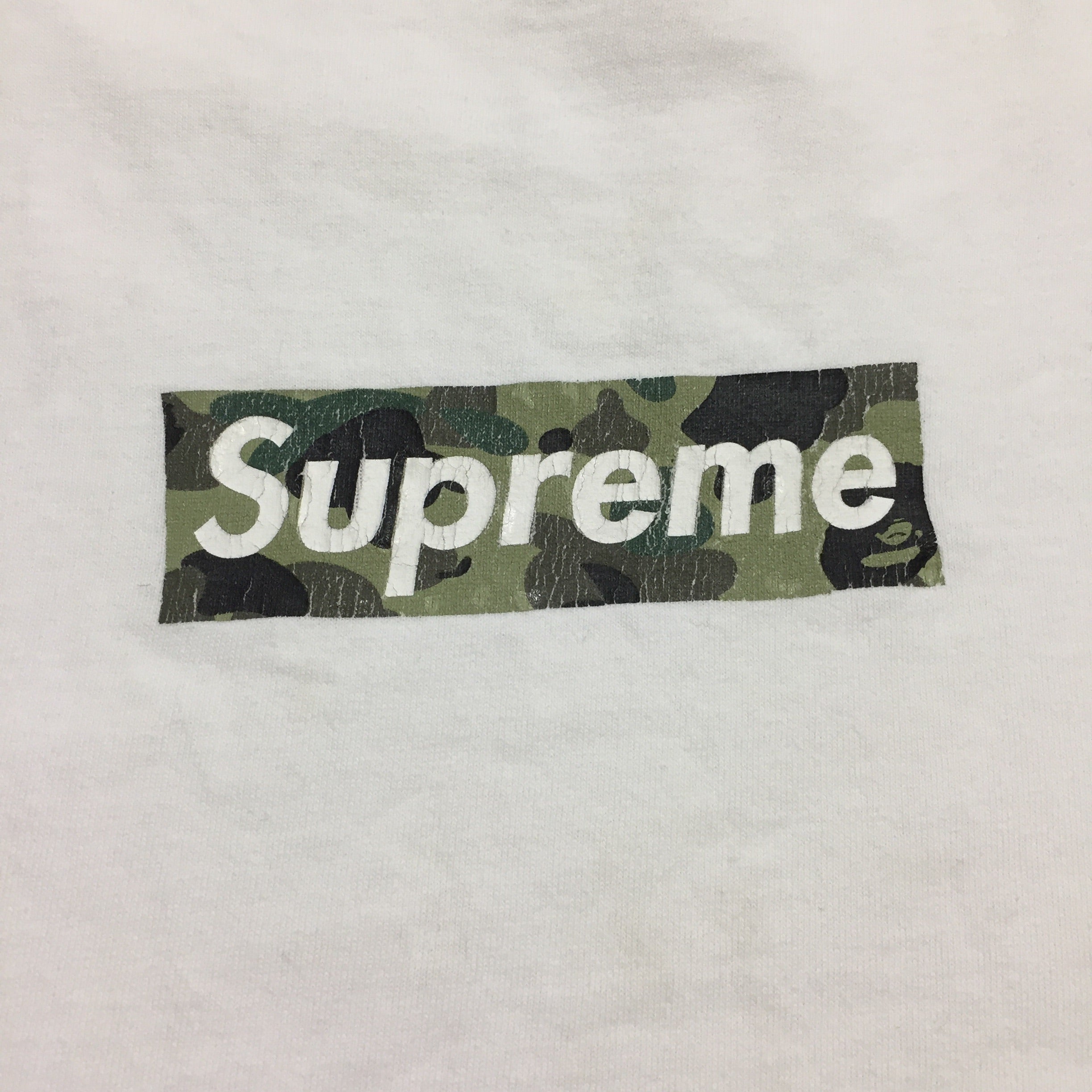 2002 Supreme x BAPE Camo Box Logo Tee