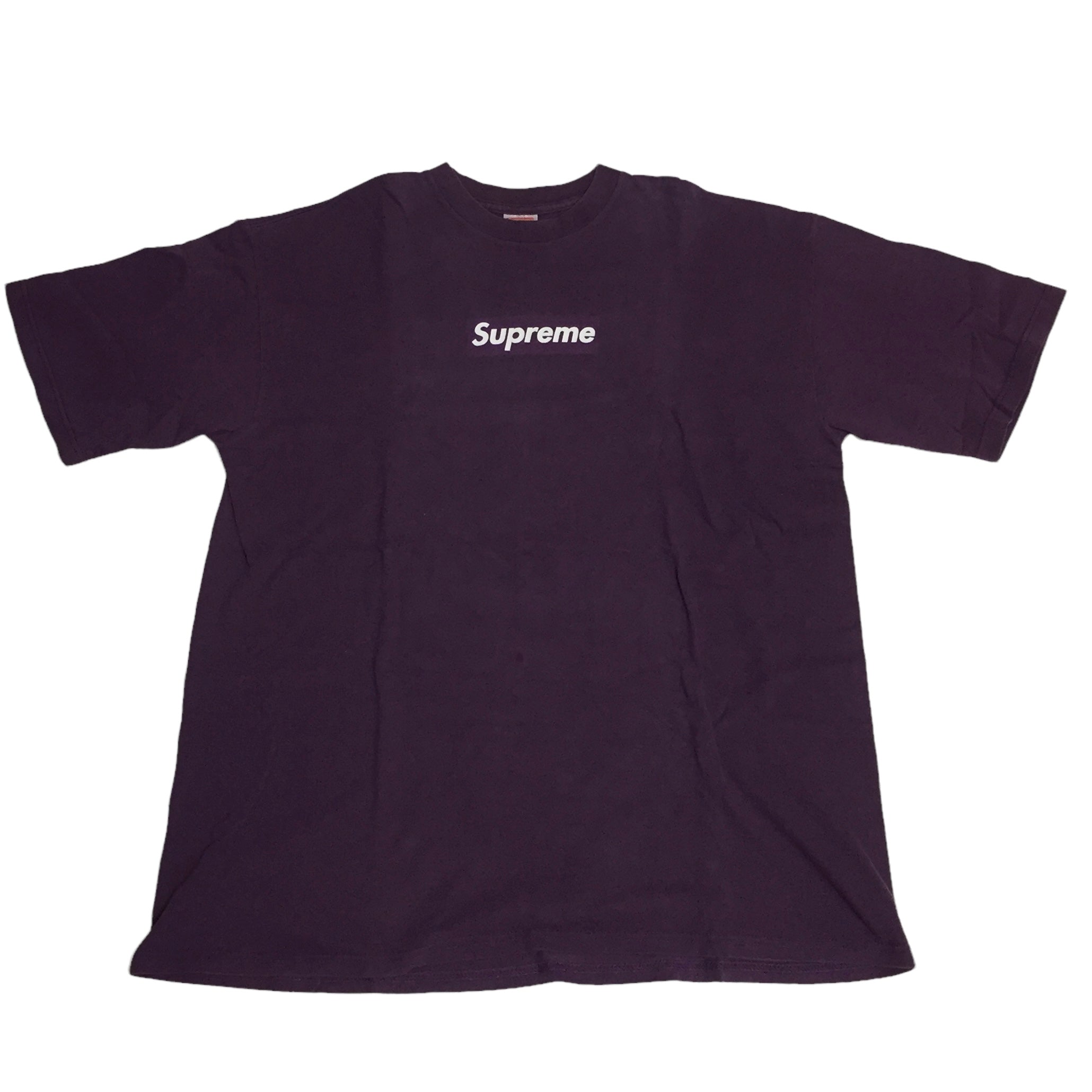 1999 Supreme Purple Grape Box Logo Tee