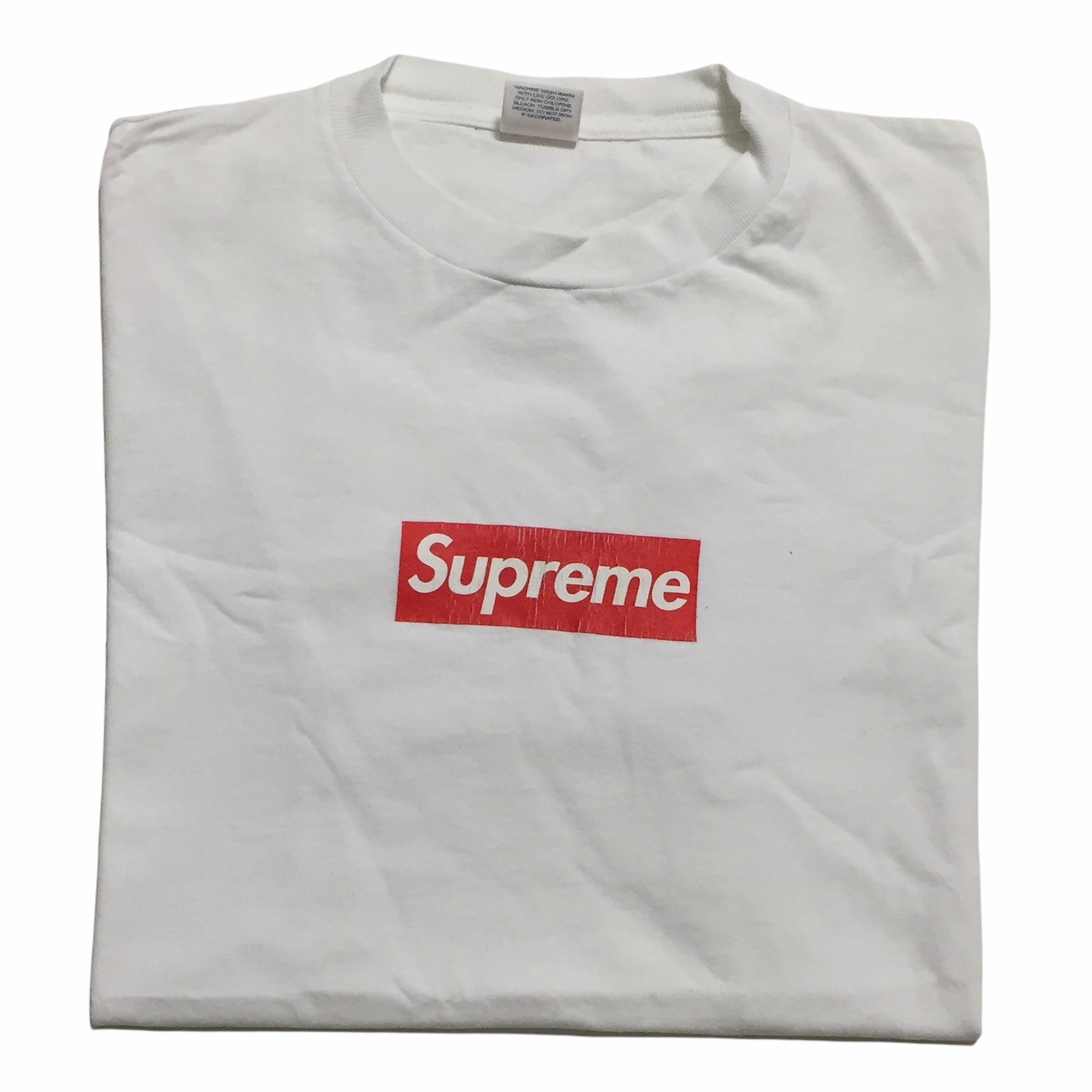 2003 Supreme Red White Box Logo Tee