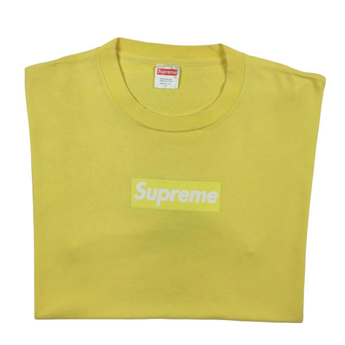 1999 Supreme Yellow Tonal Box Logo Tee