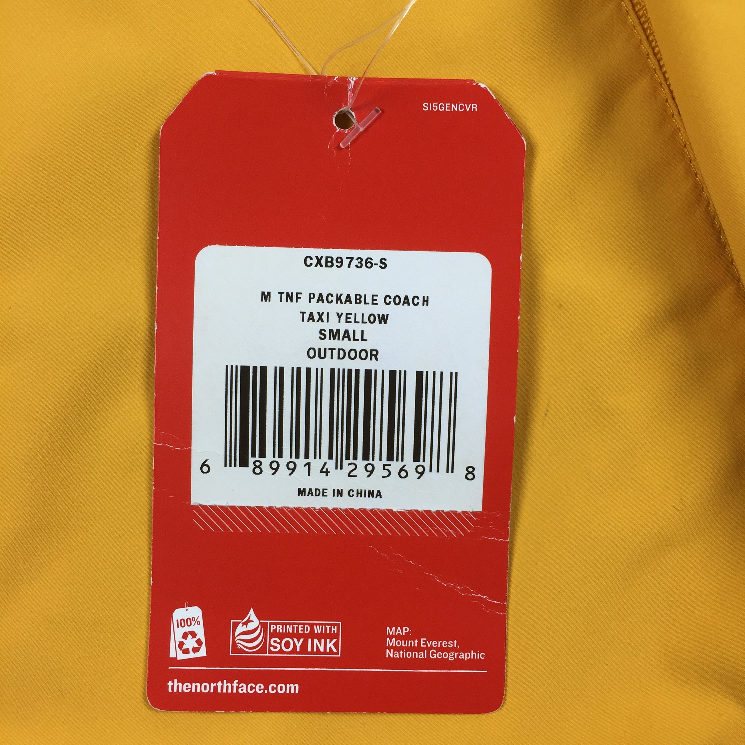 2015 Supreme x The North Face Packable Yellow Coach