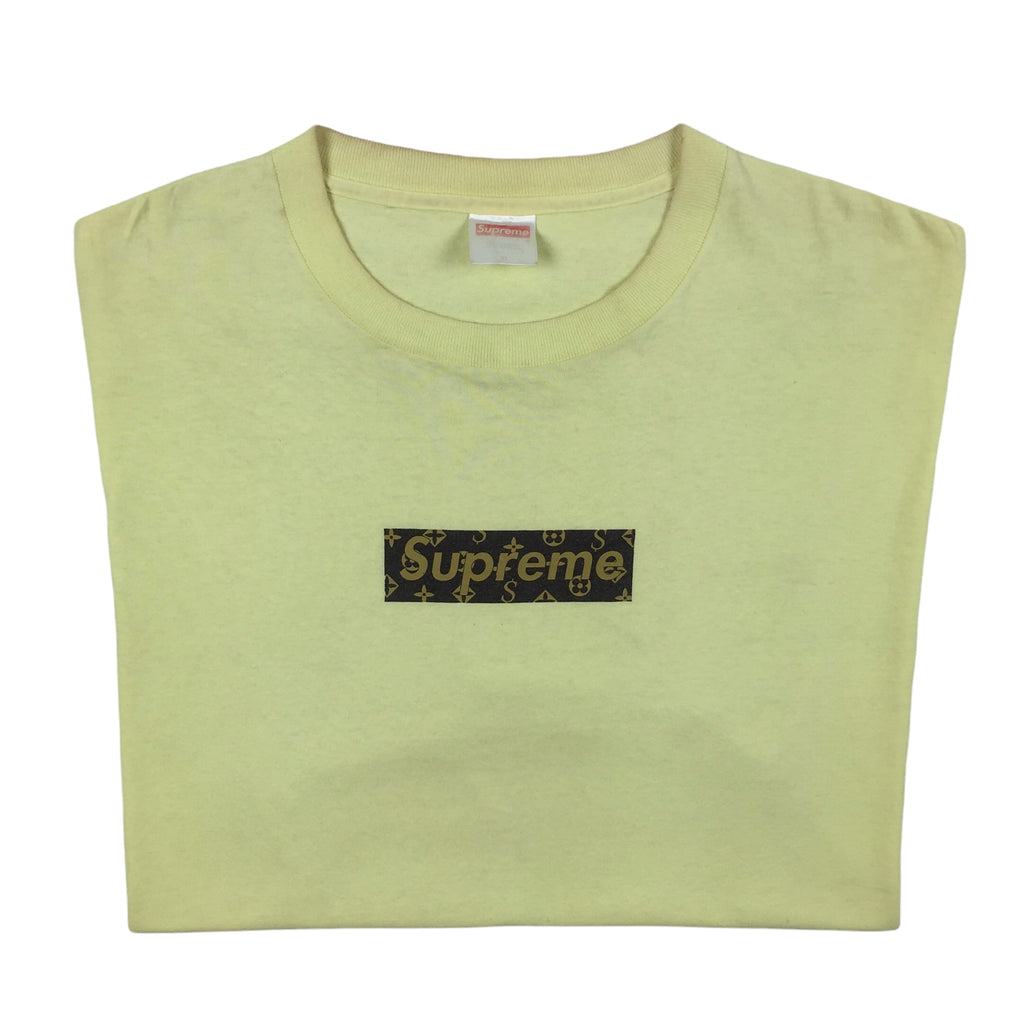 2000 Supreme LV Monogram Yellow Box Logo Tee
