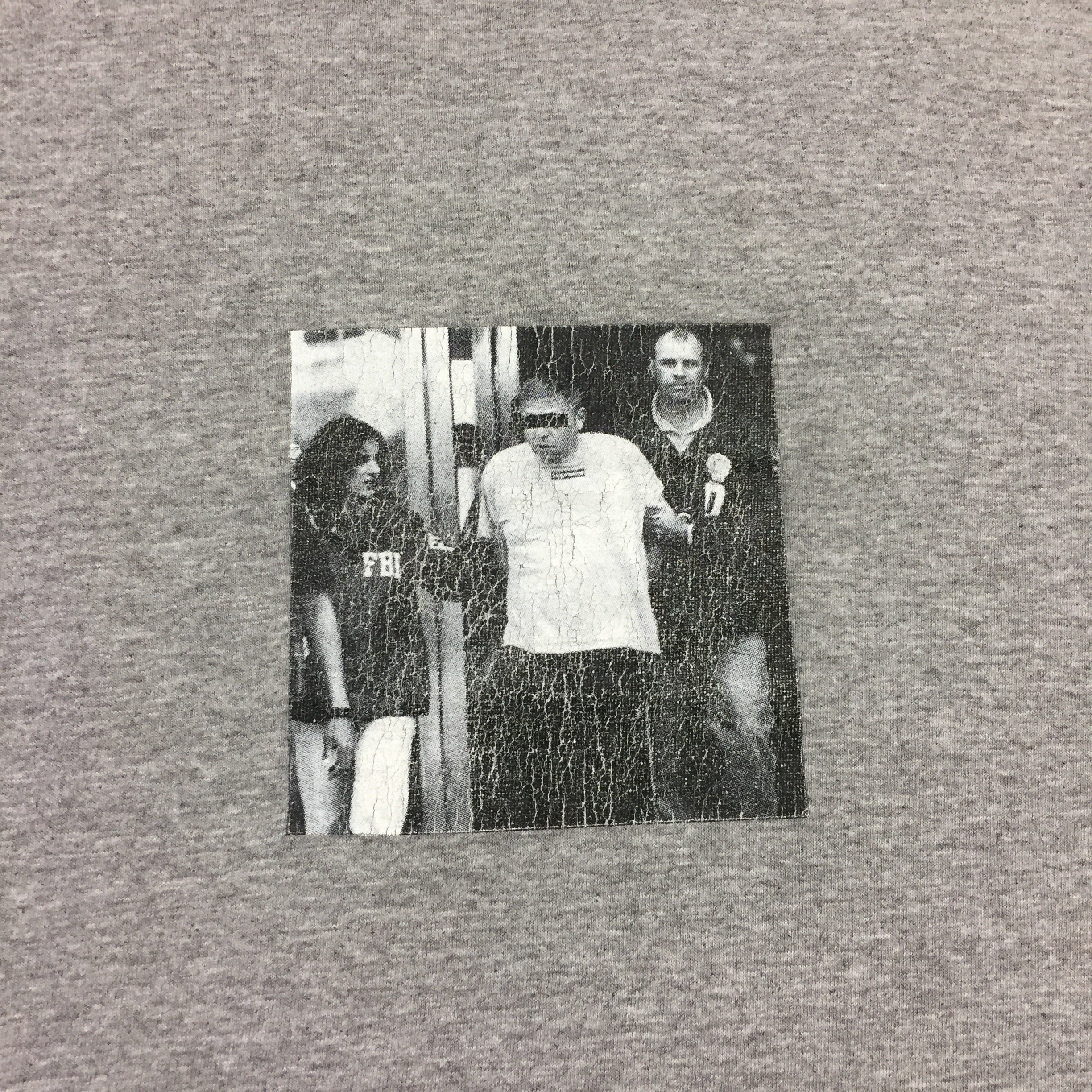 2005 Supreme Illegal Business Controls America Grey Tee