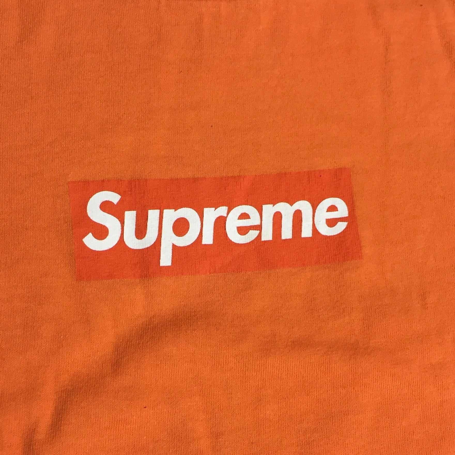 2003 Supreme Orange Tonal Box Logo Tee