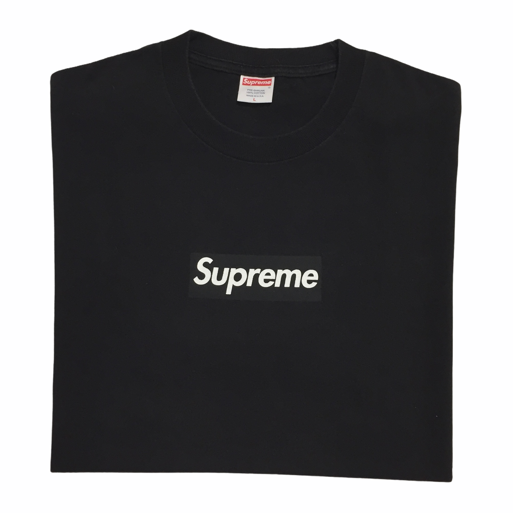 2003 Supreme Black Tonal Box Logo Tee