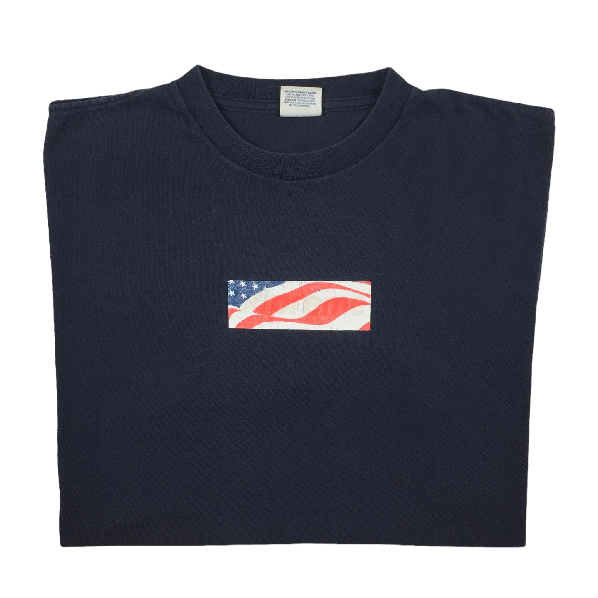 2002 Supreme 9/11 Navy Box Logo Tee