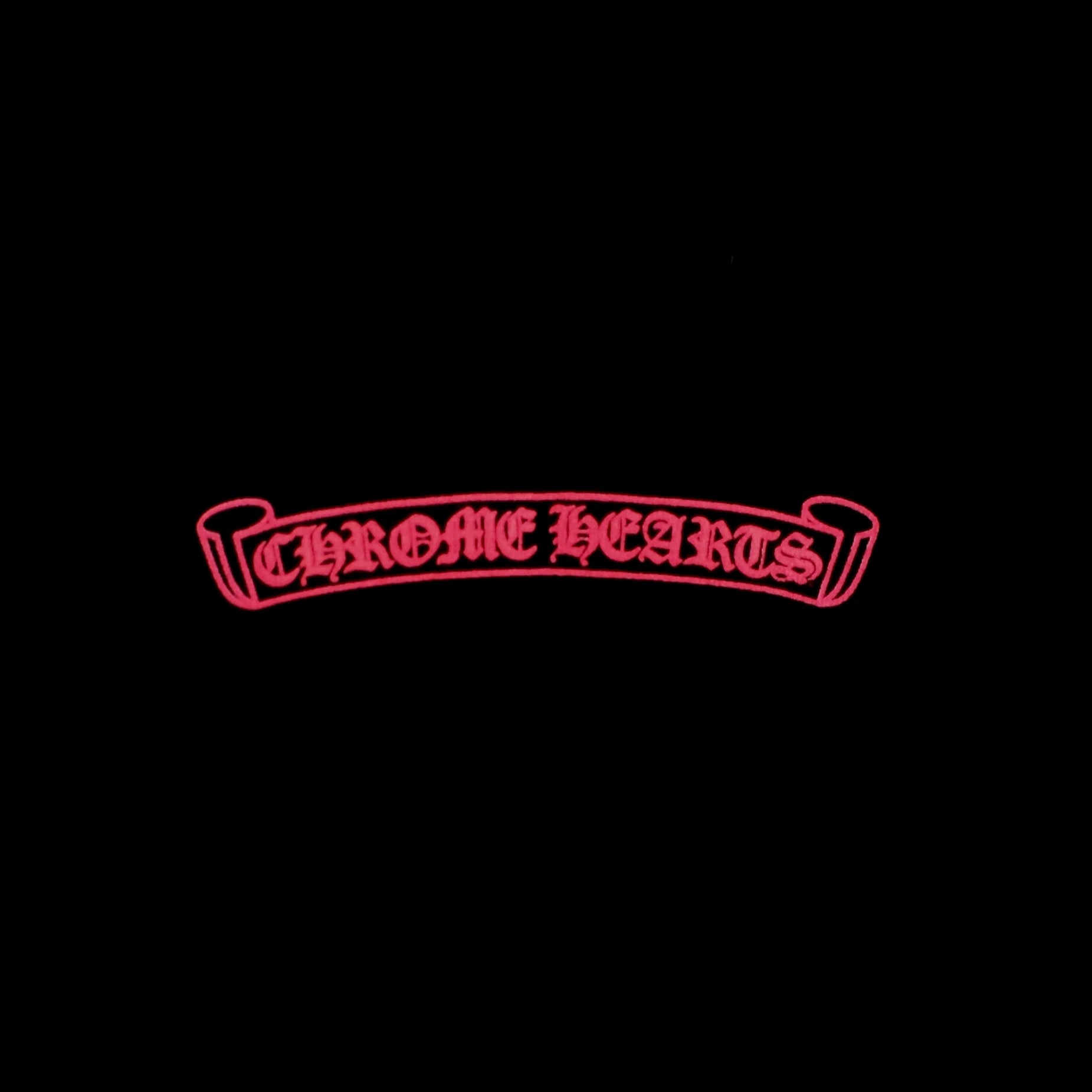 Chrome Hearts Pink Black Vertical Logo Tee