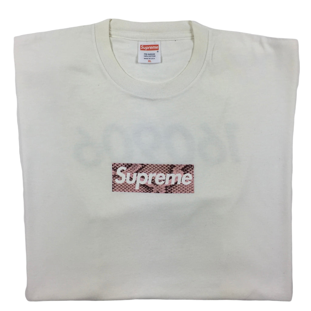 supreme box logo tee white