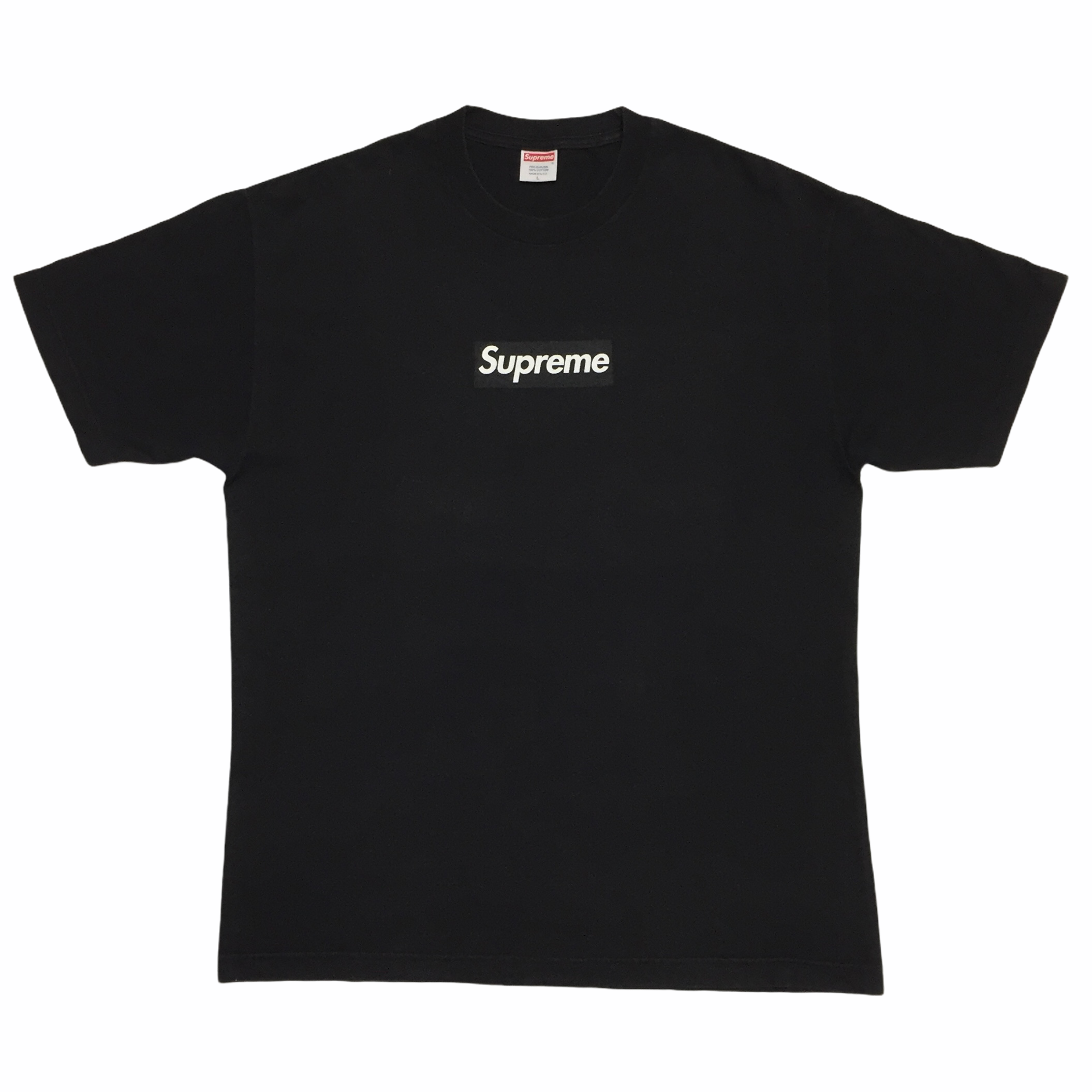 2003 Supreme Black Tonal Box Logo Tee