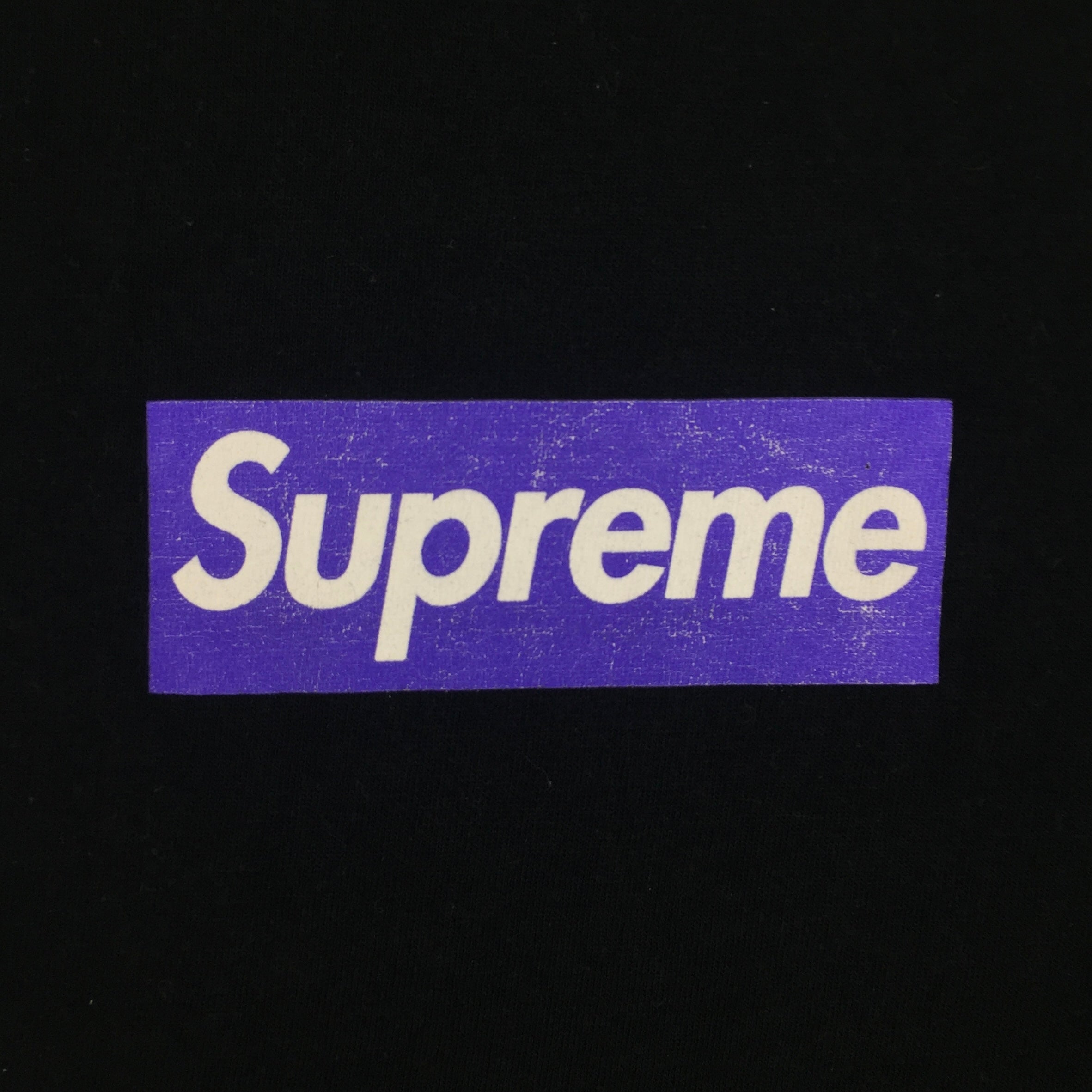 2005 Supreme Purple Black Box Logo Tee
