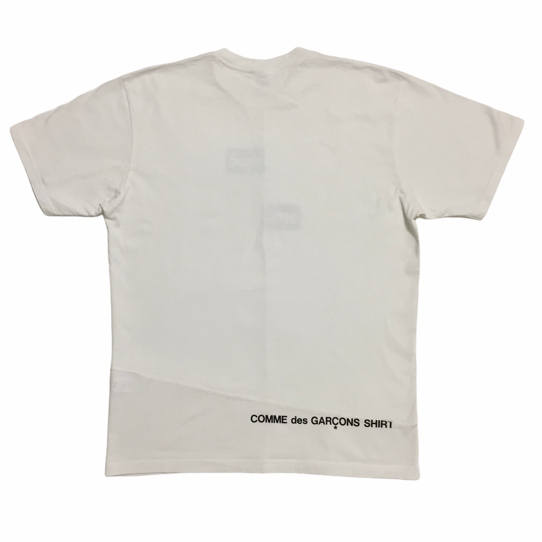 2018 Supreme x CDG White Split Box Logo Tee