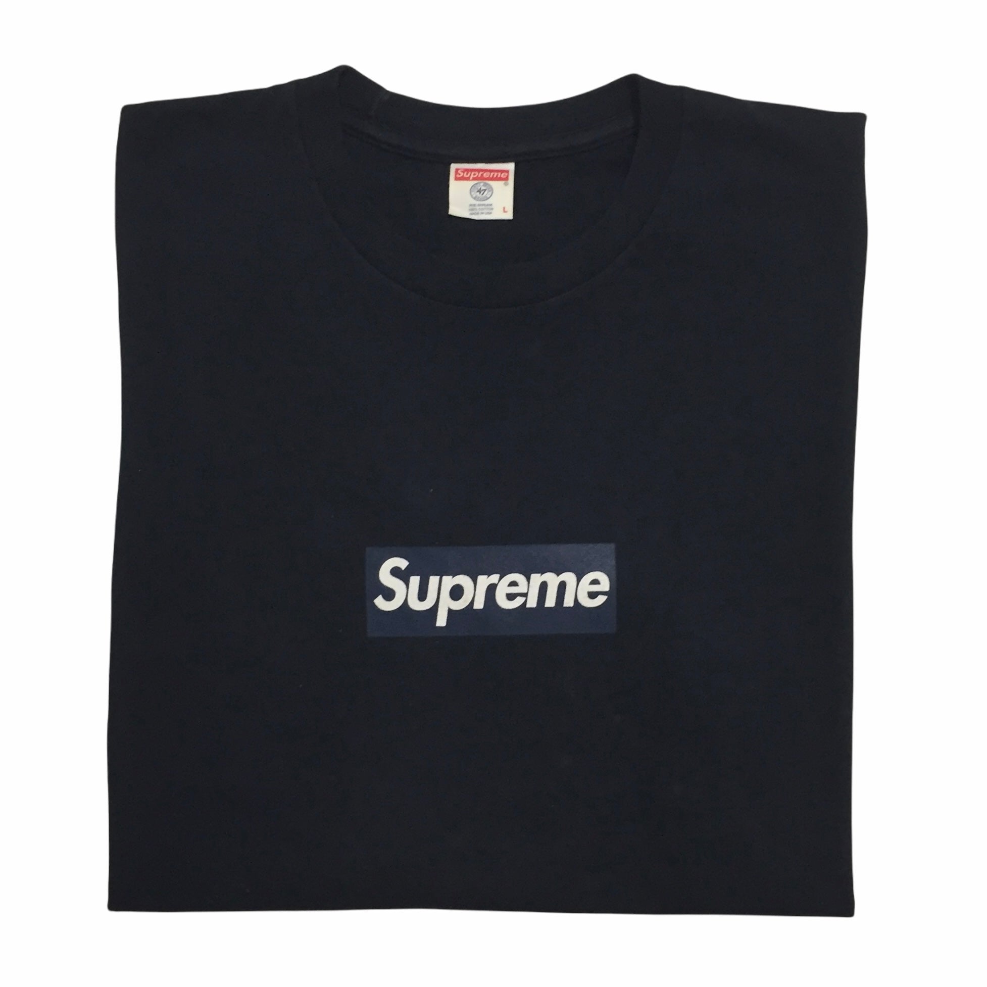 2015 Supreme Yankees Navy Box Logo Tee